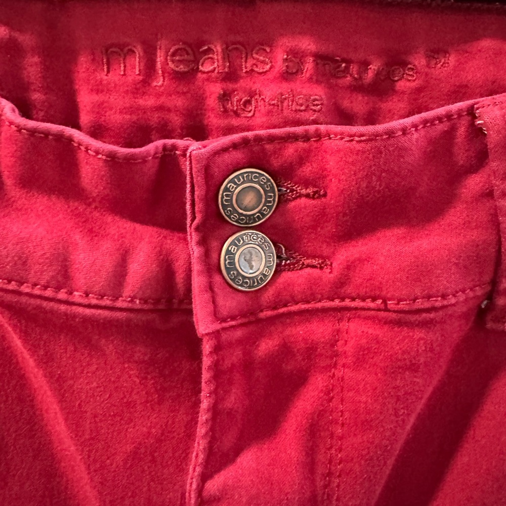 Maurice’s Red High Rise Jegging - Picture 2 of 7